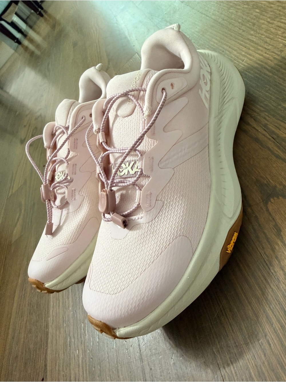 Hoka Transport "Cosmic Pearl" sneakers Women's Light Pink Trail Sneakers 5.5B - Picture 2 of 10